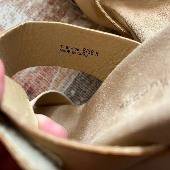 Chinese Laundry Tan and Cream Women's wedge Sandal - Picture 5 of 7